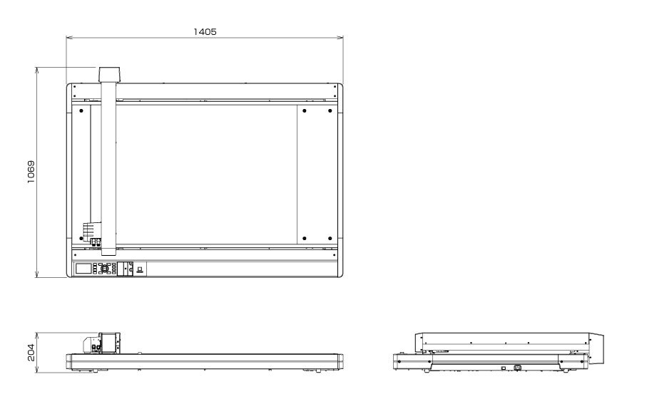 FCX4000-60ES DIMENSIONS (NO STAND)