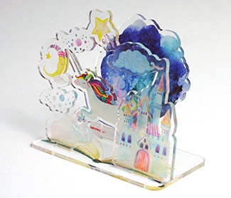 Present the picture you have painted in 3D