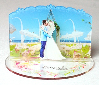 wedding souvenir acrylic stand